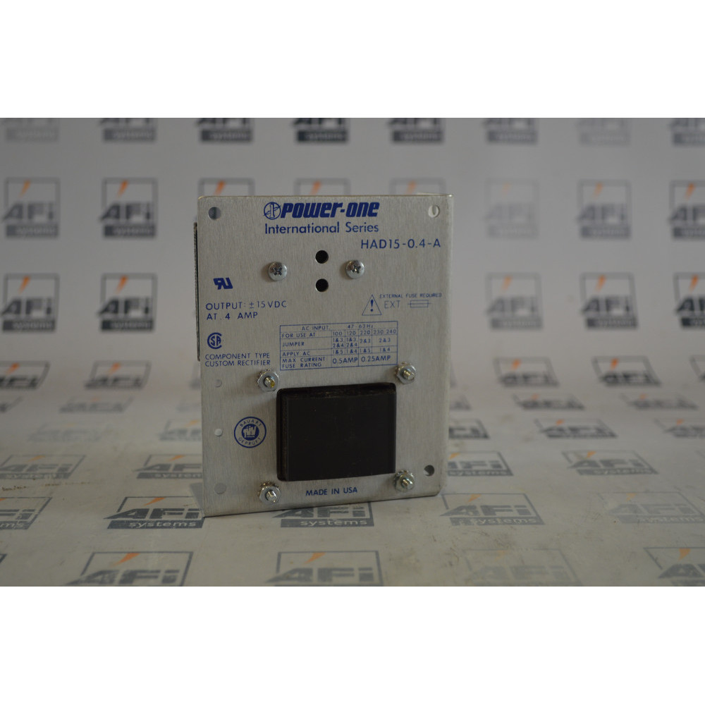 Power-One HAD15-0.4-A Power Supply +/-15VDC 0.4Amp