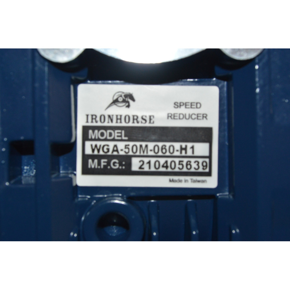 iron horse WGA-50M-060-H1 60:1 ratio  56C-Face input  hollow  1in diameter output shaft  nominal 0.33hp at 1.0 SF  602 lb-in
