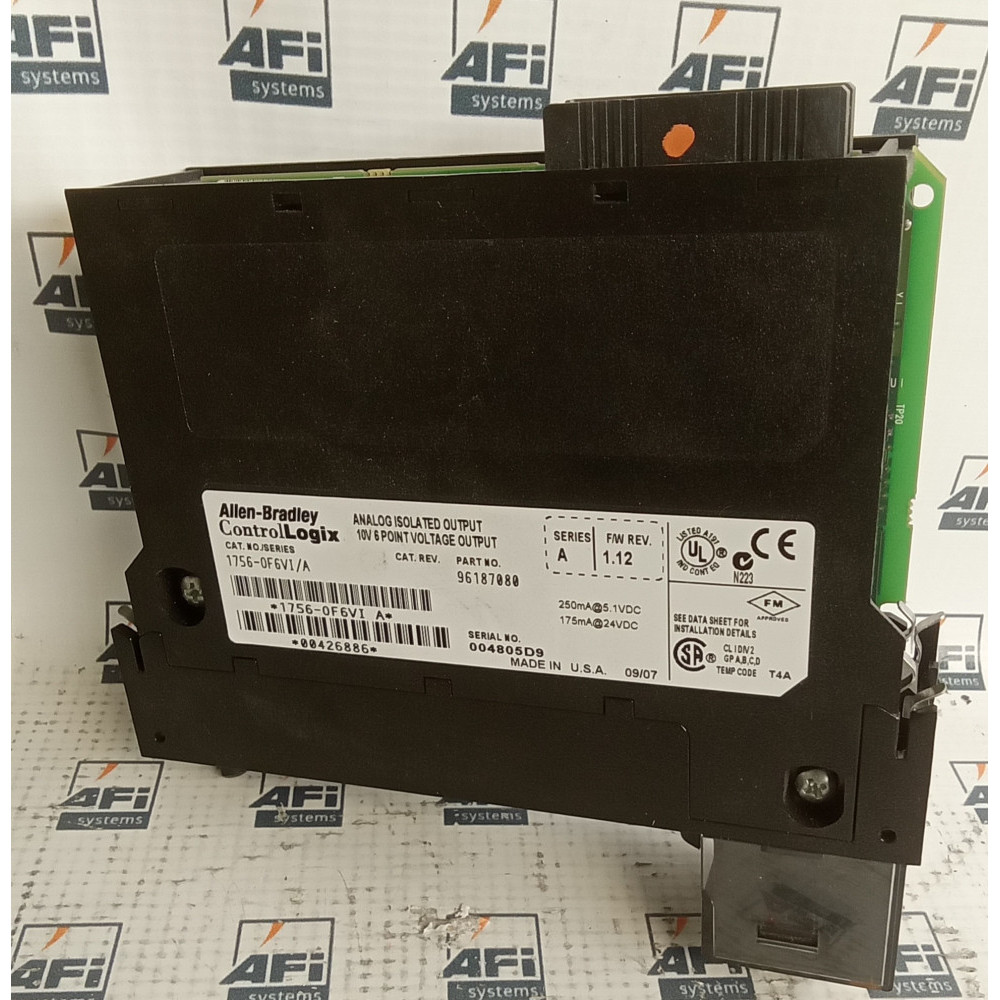 ControlLogix. Analogue output module. Output 6 x +-10V (isolated). 14 bit resolution