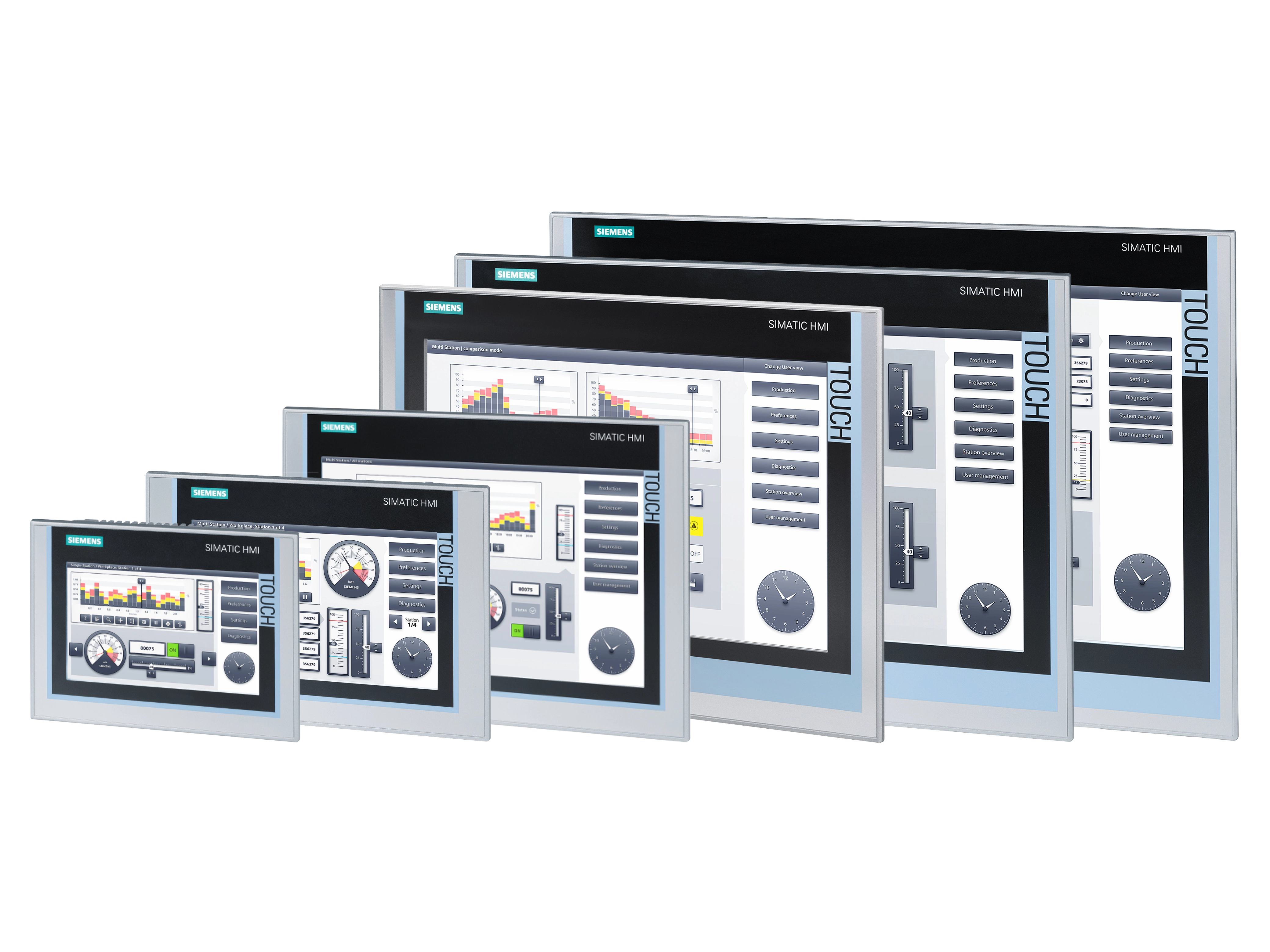 The full range of standard Comfort Panel sizes.